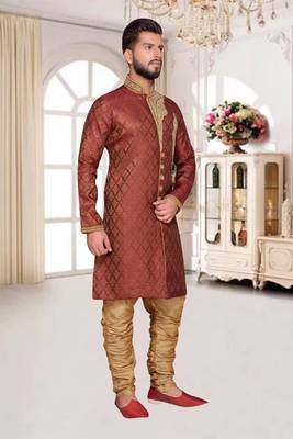 Maroon Brocket Indo Western Dresses 2