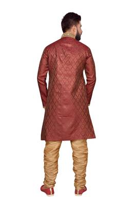 Maroon Brocket Indo Western Dresses 5