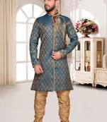 Rama Green  Brocket Indo Western Dresses