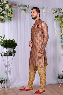 Maroon Brocket Indo Western Dresses 3