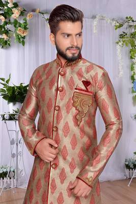 Maroon Brocket Indo Western Dresses 4