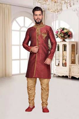 Maroon Brocket Indo Western Dresses 1