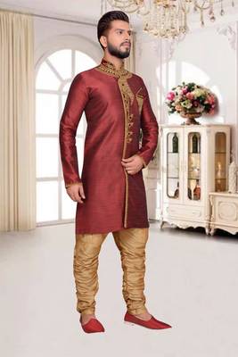 Maroon Brocket Indo Western Dresses 3