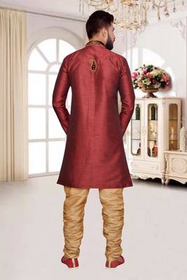 Maroon Brocket Indo Western Dresses 5