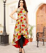 Multicolor printed rayon kurti