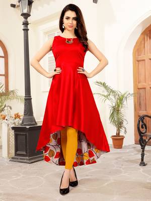 Multicolor printed rayon kurti 2