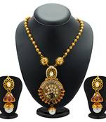 Lavish Peacock Antique Gold Plated Kundan Necklace Set for Women