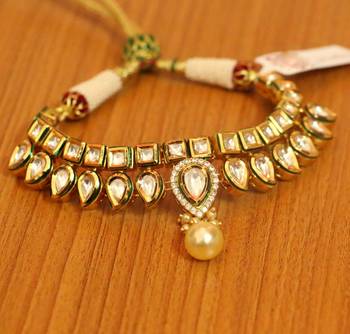 Kundan Meenakari Paisley Bridal Baajuband 1