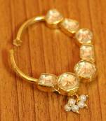 Kundan Polki Gold Look Sonam Kapoor Nose Ring