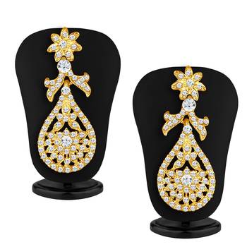 Stylish Gold Plated AD Necklace Set for Women 3