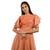 Khwaab Round Neck Orange Color Creta Designer Gown