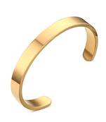 Solid Cuff 18K Gold 316L Surgical Stainless Steel Cuff Kada Bangle Bracelet For Boys Men