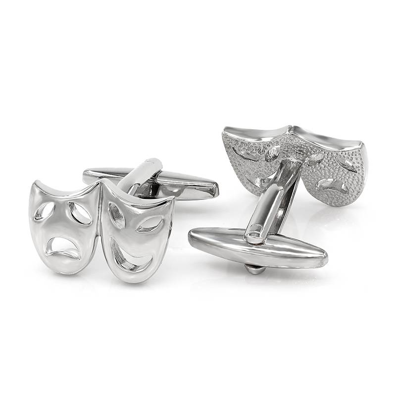 Venetian Mask Comedy Tragedy Drama Formal Shirt Brass Cufflinks Pair Men Gift Box