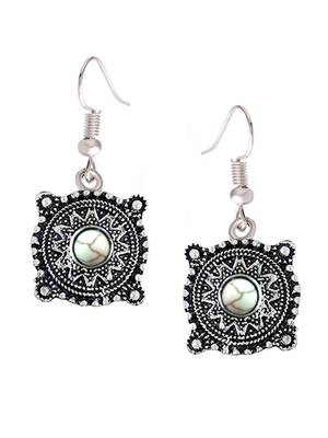 ZIVOM Antique Tribal Afghani Bohemian Oxidised German Silver White Beads Choker Necklace Earring Set Girls Women 3