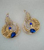 Blue Peacock Earrings