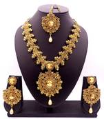 Golden lct antique gold plated bridal wedding diamond jewellery