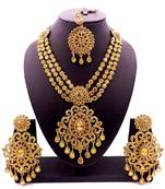 Golden lct antique gold plated bridal wedding diamond jewellery