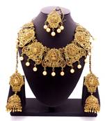 Golden lct antique gold plated bridal wedding diamond jewellery