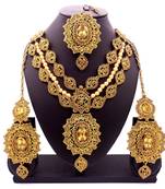 Golden lct antique gold plated bridal wedding diamond jewellery