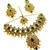 Green antique gold plated bridal wedding diamond jewellery