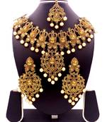 Golden lct antique gold plated bridal wedding diamond jewellery