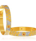 Modern Gold and Rhodium Plated Dancing Bangles for Women