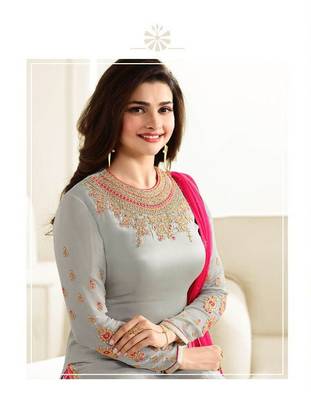 Pink Embroidered art Silk Semi Stitched Lehenga With Dupatta 3