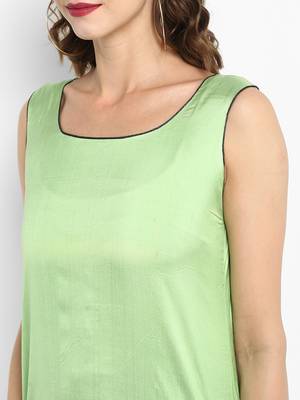 Green printed silk silk-kurtis 2