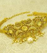 Golden lct kundan adjustable bajuband armlet ethnic wedding jewellery
