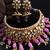 Traditional Pink Colour Beads Neck Fit Necklace Set For Women Jewellery