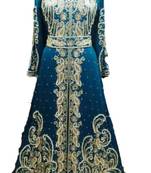 Blue georgette embriodery islamic kaftans