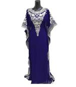 Royal blue georgette embriodery islamic kaftans