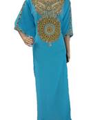 Blue georgette embriodery islamic kaftans