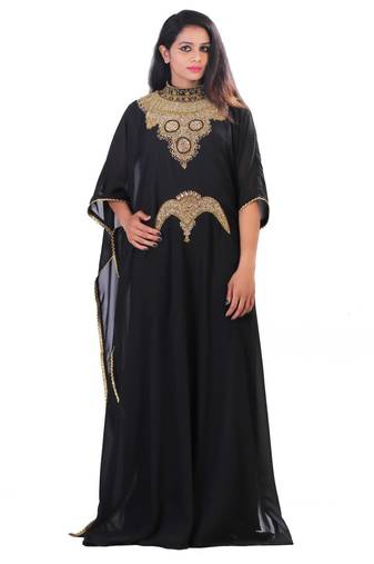 Black georgette embriodery islamic kaftans