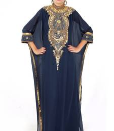 Navy blue georgette embriodery islamic kaftans
