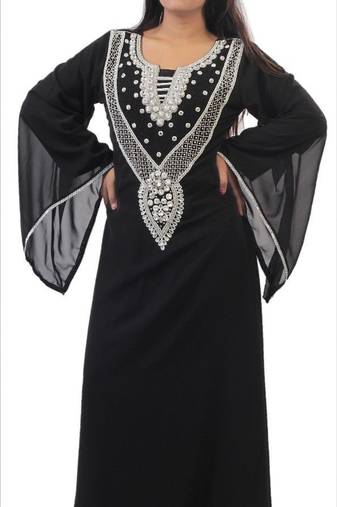Black georgette embriodery islamic kaftans