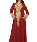 Maroon georgette embriodery islamic kaftans