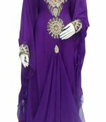 Purple georgette embriodery islamic kaftans