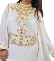 Cream georgette embriodery islamic kaftans