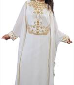 Cream georgette embriodery islamic kaftans