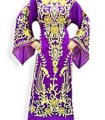 Purple georgette embriodery islamic kaftans