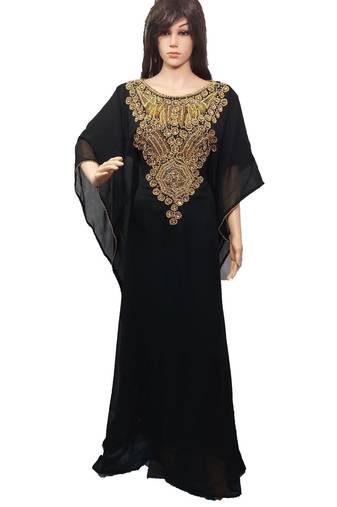Black georgette embriodery islamic kaftans