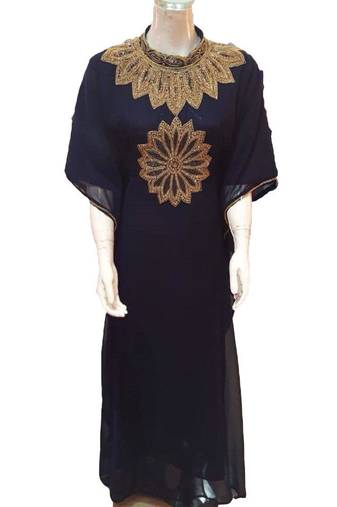 Black georgette embriodery islamic kaftans