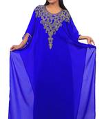 Royal blue georgette embriodery islamic kaftans