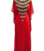 Red georgette embriodery islamic kaftans