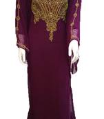 Magenta georgette embriodery islamic kaftans