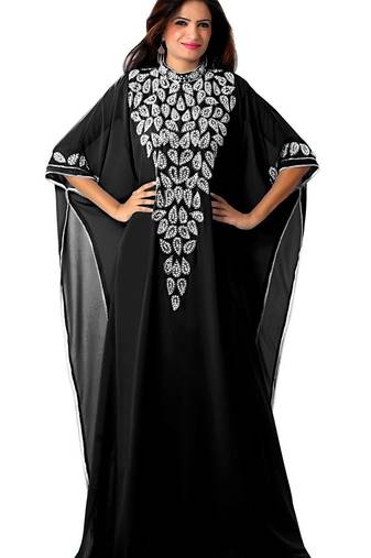 Black georgette embriodery islamic kaftans