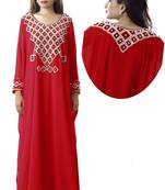 Red georgette embriodery islamic kaftans