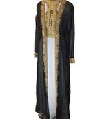 Inner cream and jakcet black georgette embriodery islamic kaftans