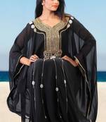 Black georgette embriodery islamic kaftans